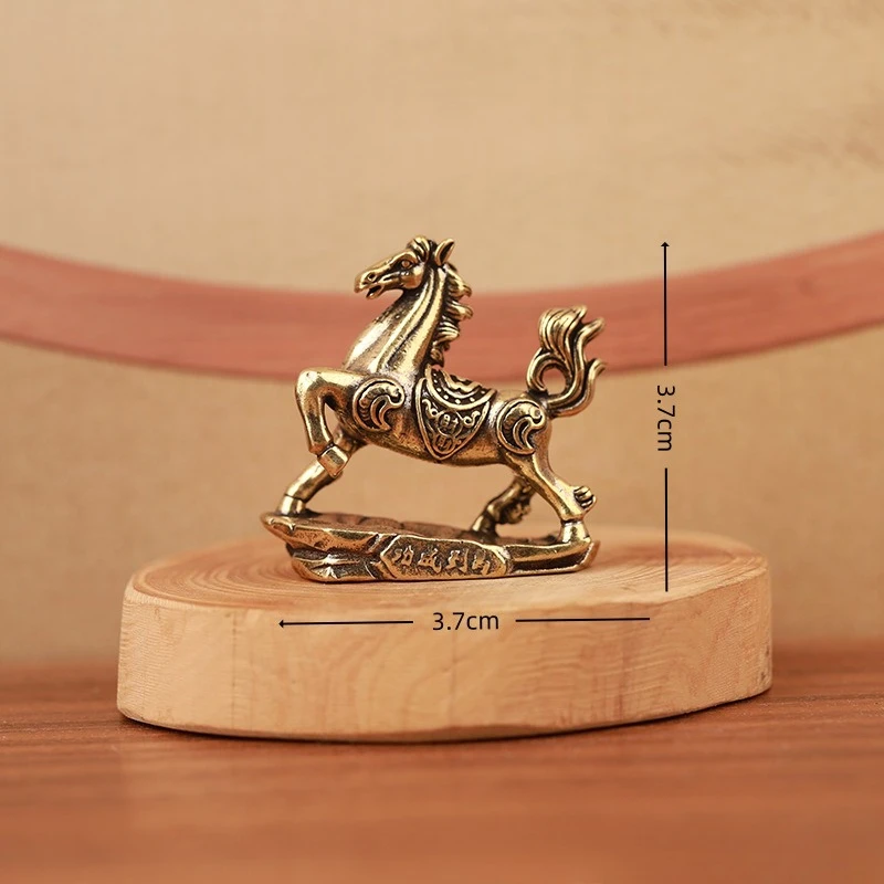 Copper Horse Figure Home Decor Animal Sculpture  Successful Craftwork for Office Living Room Coffee Table Desktop Decoration