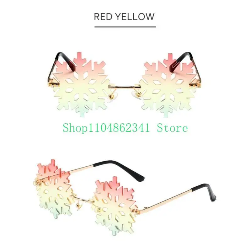 652F Christmas Party Colorful Rimless Lens Girl Christmas Sunglasses Fashion Eyeglass