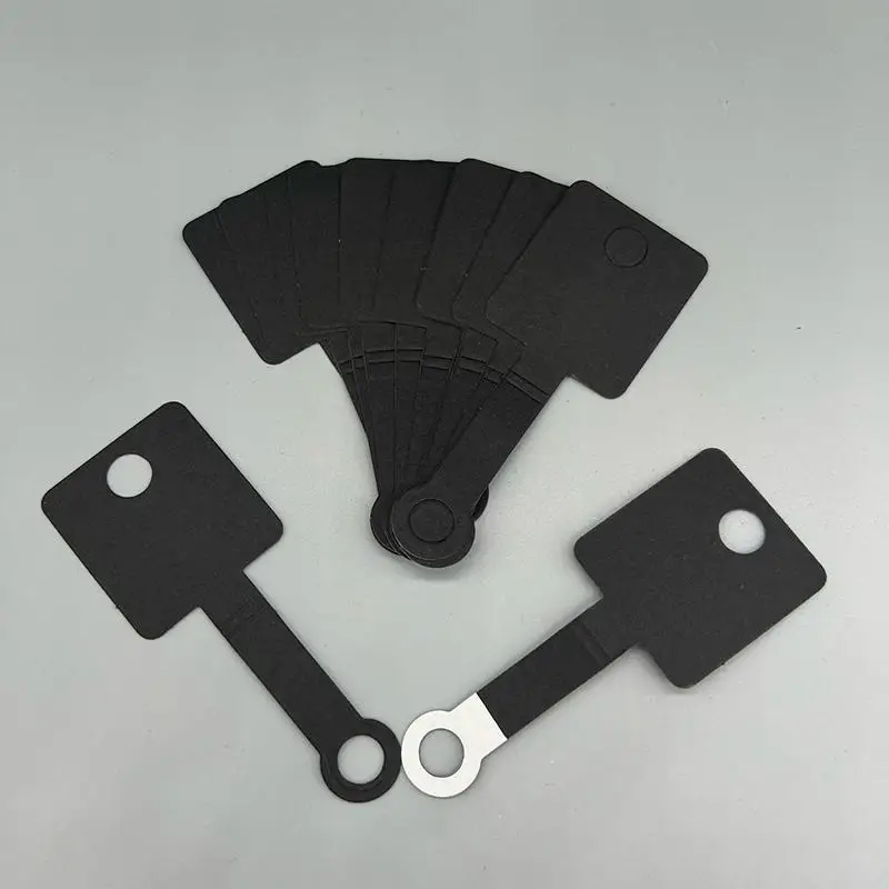 

100 шт. самоклеящихся держателей из крафт-бумаги для браслетов, ожерелий и ювелирных изделий, для демонстрации и упаковки товаров в розничной торговле для малого бизнеса