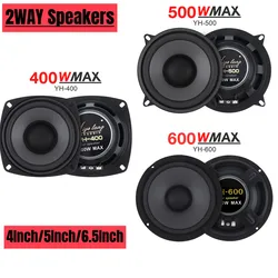 1 Piece 4/5/6.5 Inch 400W 500W 600W 2-Way Car HiFi Coaxial Speaker Vehicle Door Audio Music Stereo Full Range Frequency Speakers