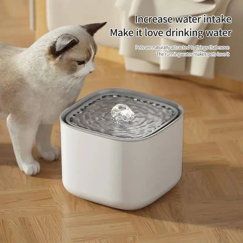 3L Cat Water Fountain Auto Recirculate Filter Large Capacity