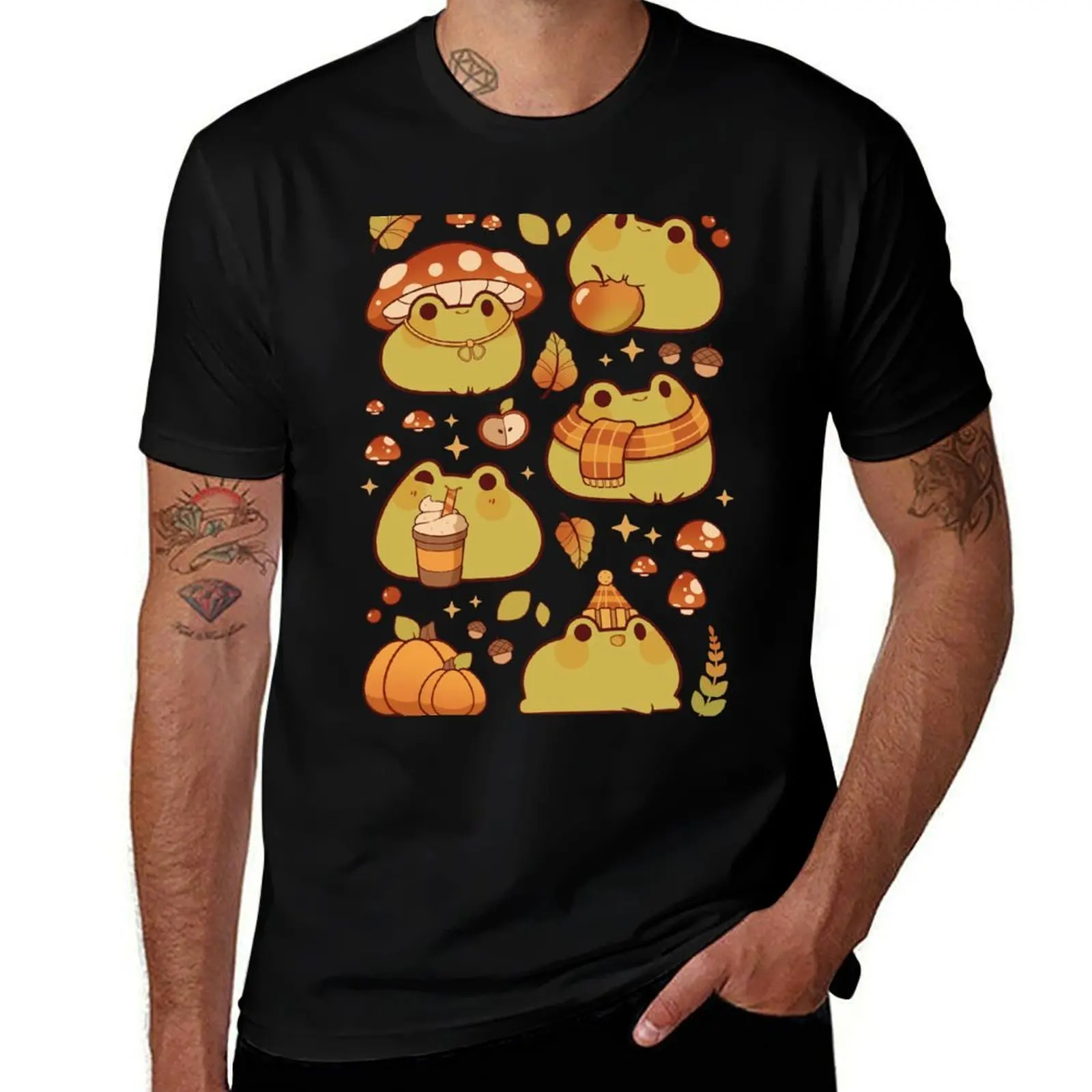 

Fall froggy T-Shirt vintage graphic tee cotton graphic tees summer 2025 t shirt men 100℅ cotton