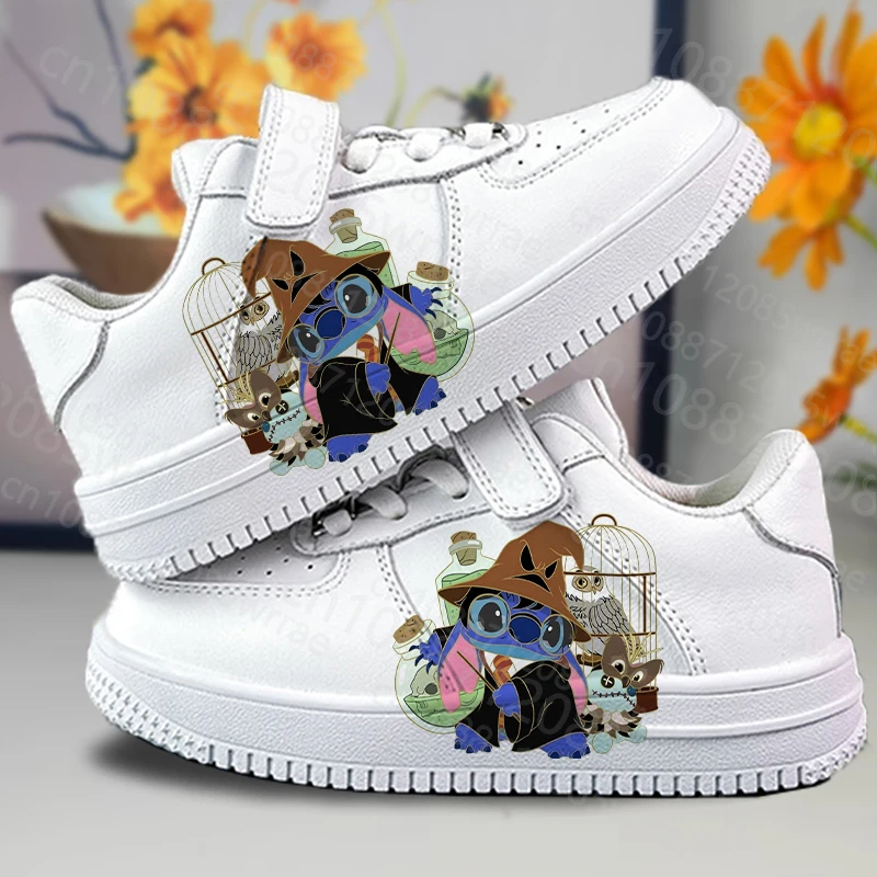 

2025 New White Stitch Children shoes boys girl Four season breathable student trend comfortable casual shoes