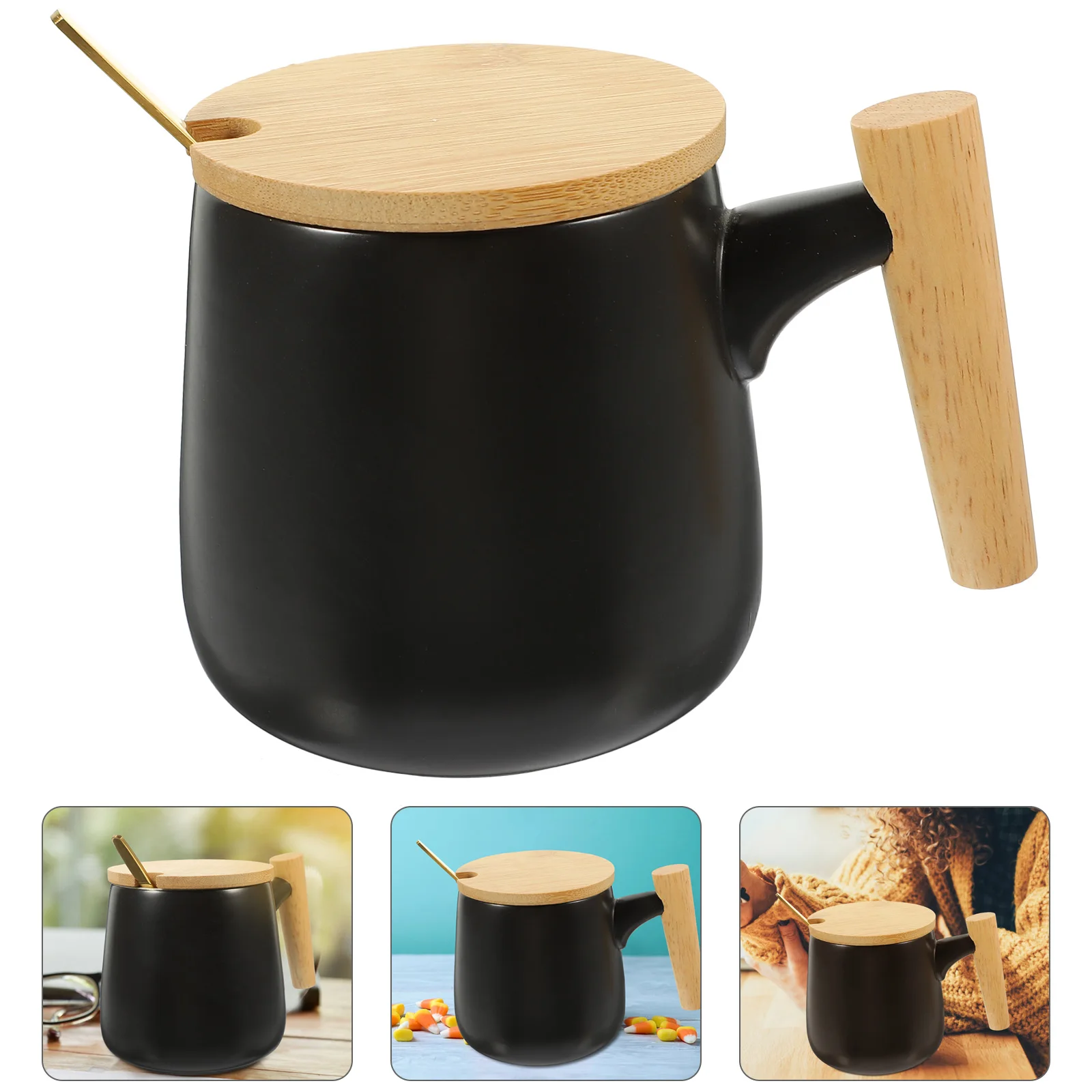 

Wooden H Ceramic Mug Set Nordic Rabbit Coffee Cappuccino Black Personalized Office Large Water Party Household Tea Drink