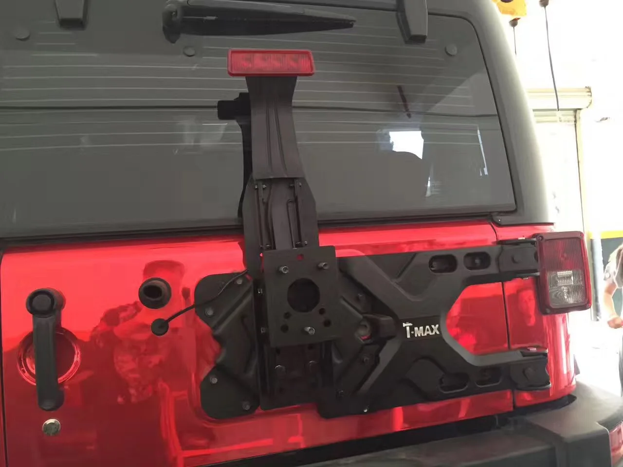 TMAX HD Hinged Spare Carrier & Adjustable  Tire Mounting Kit for jeep wrangler 2007-2017 JK 275