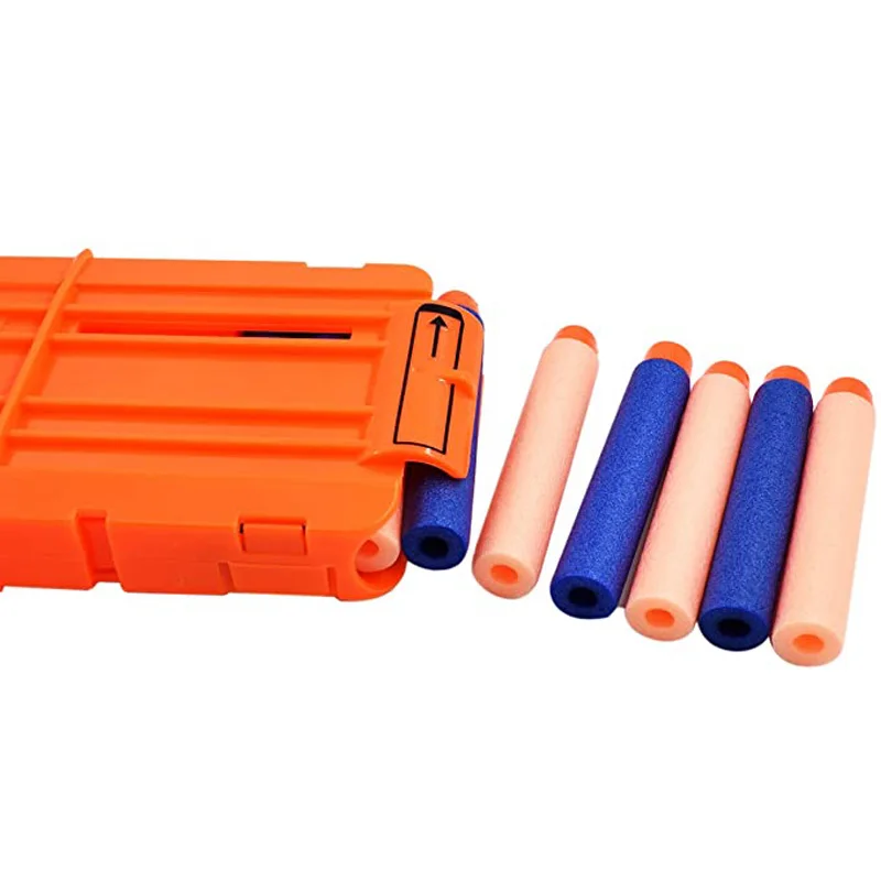 4 pacotes de clipe de recarga rápida de 12 dardos com 40 peças de bala macia de recarga de dardo para armas de brinquedo Nerf série N-Strike Elite (laranja)