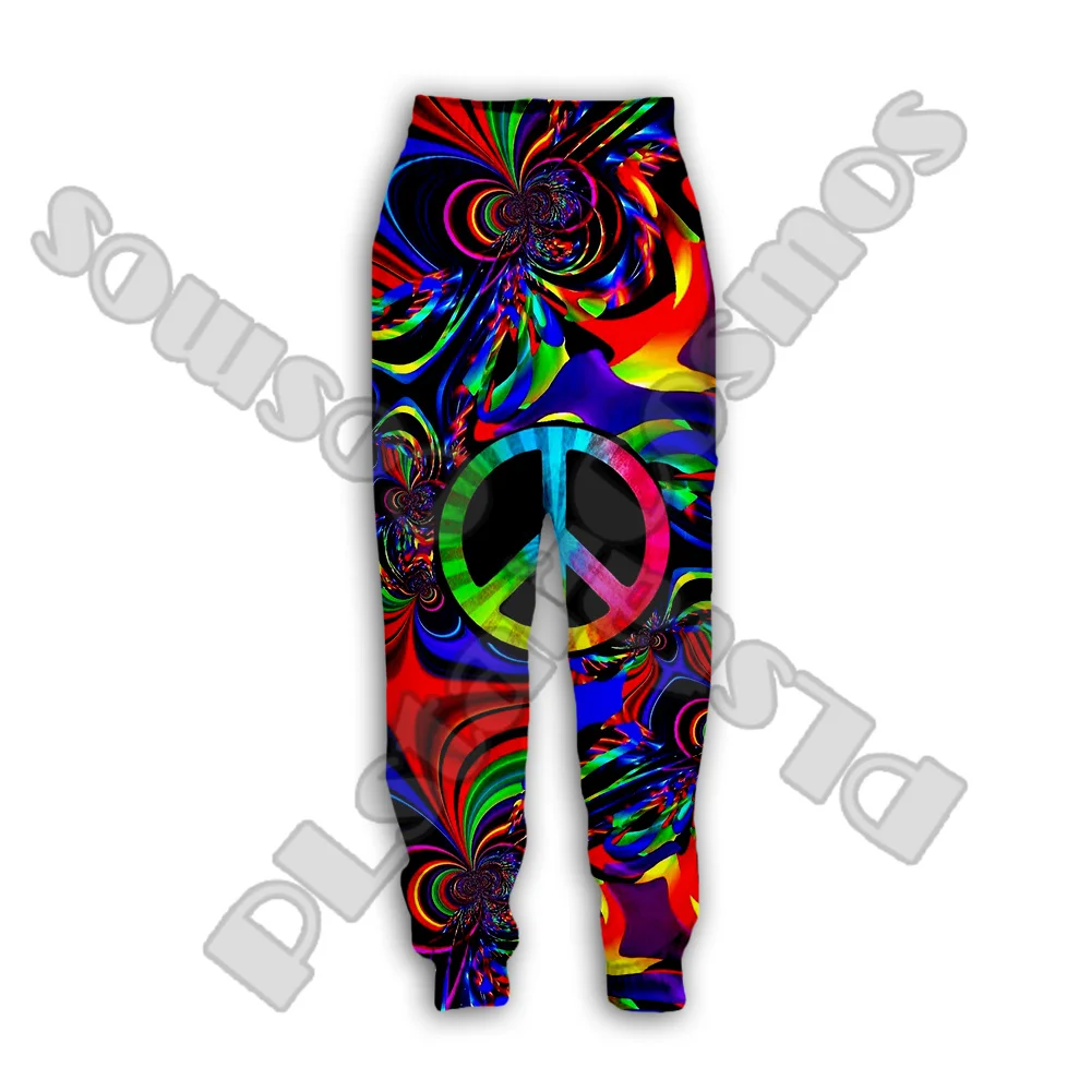 

Newest Trippy Hippie Colorful Psychedelic Tattoo Vintage Retro Harajuku Sweatpants 3DPrint Casual Joggers Pants Funny Trousers A