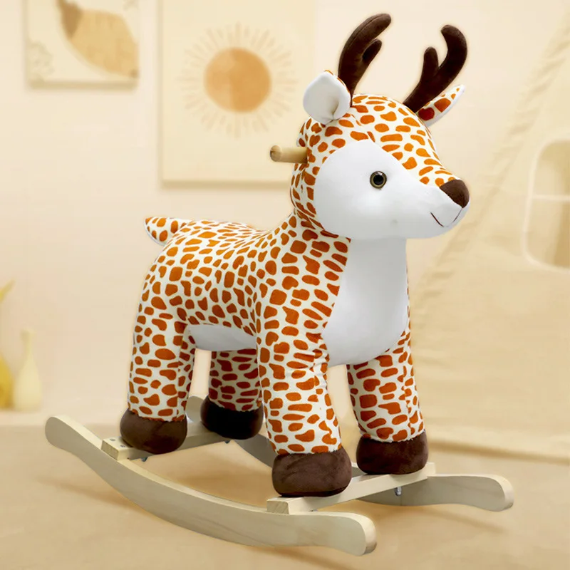 0-6 Years Baby Rocking Horse Dual Use Rocking Chair Toy Children Rocking Horse Ride On Toys Shake A Plush Unicorn Toy