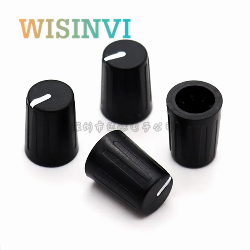 10PCS 11×15MM Plastic Knob Cap Potentiometer Knob Cap Striped Anti Slip Switch Cap Flower Axis Inner Diameter 6MM
