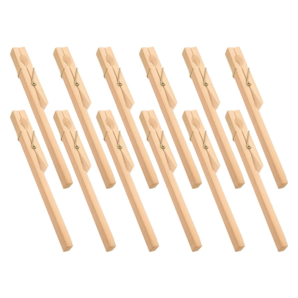 

20 Pcs Test Tube Holder Fixing Clip Clamps Clips for Pipe Bamboo Khaki Experiment