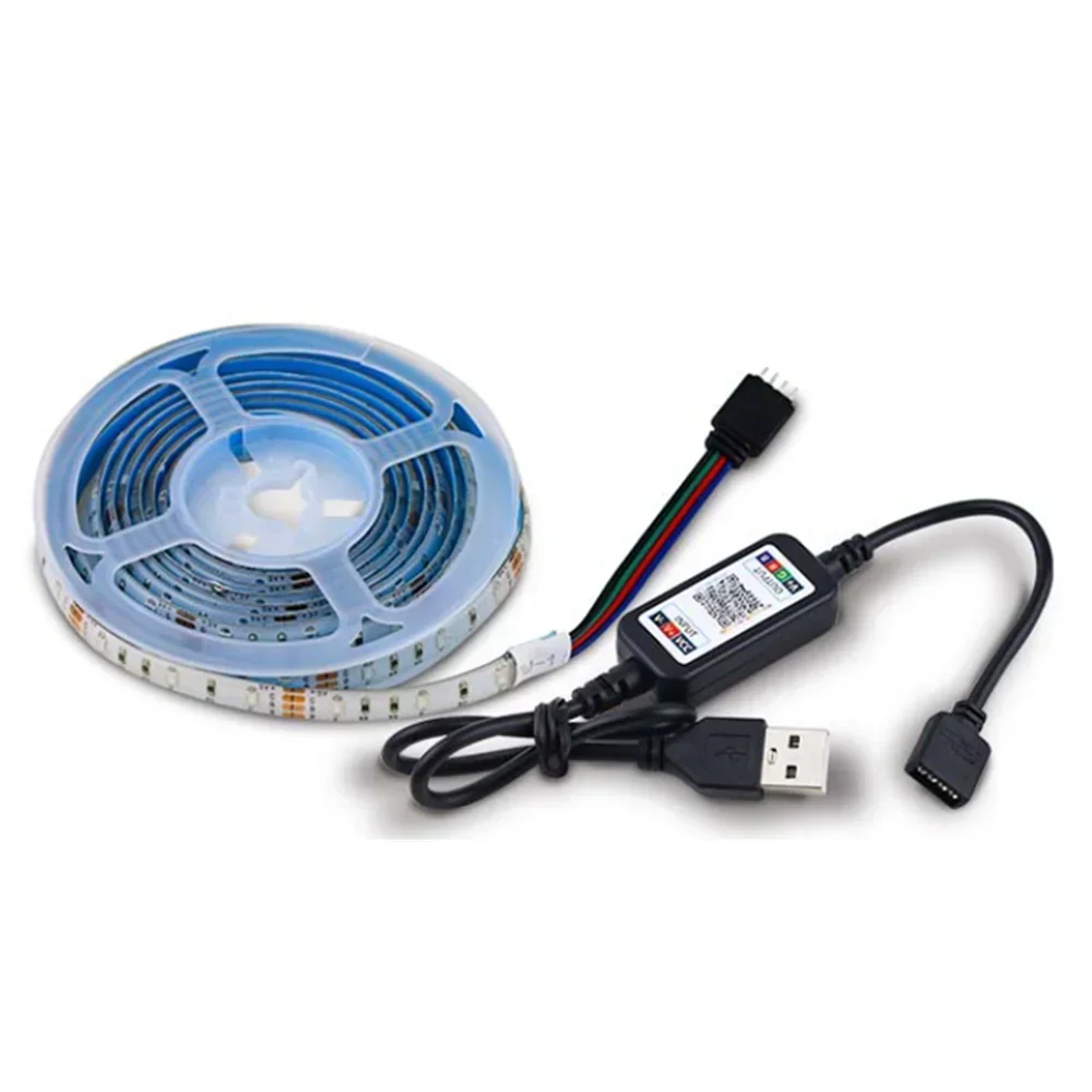 5V 2835RGB light Strip Set LED Cabinet Decoration Running Horse Running App Bluetooth USB Connection Atmosphere Light Strip