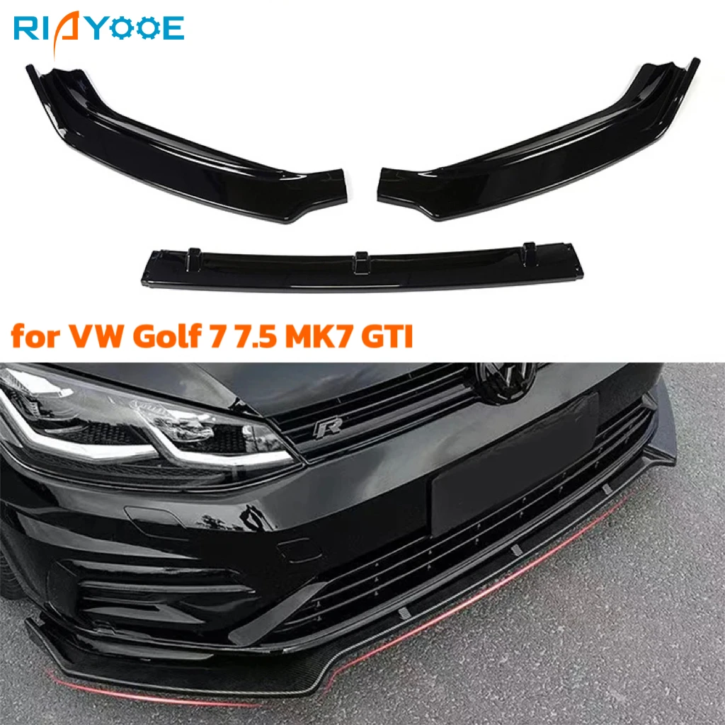 

Car Front Rear Bumper Lip Body Kits for VW Golf 7 GTI MK7 7.5 ABS Plastic Spoiler Splitter Diffuser Front Lips Rear Bumper