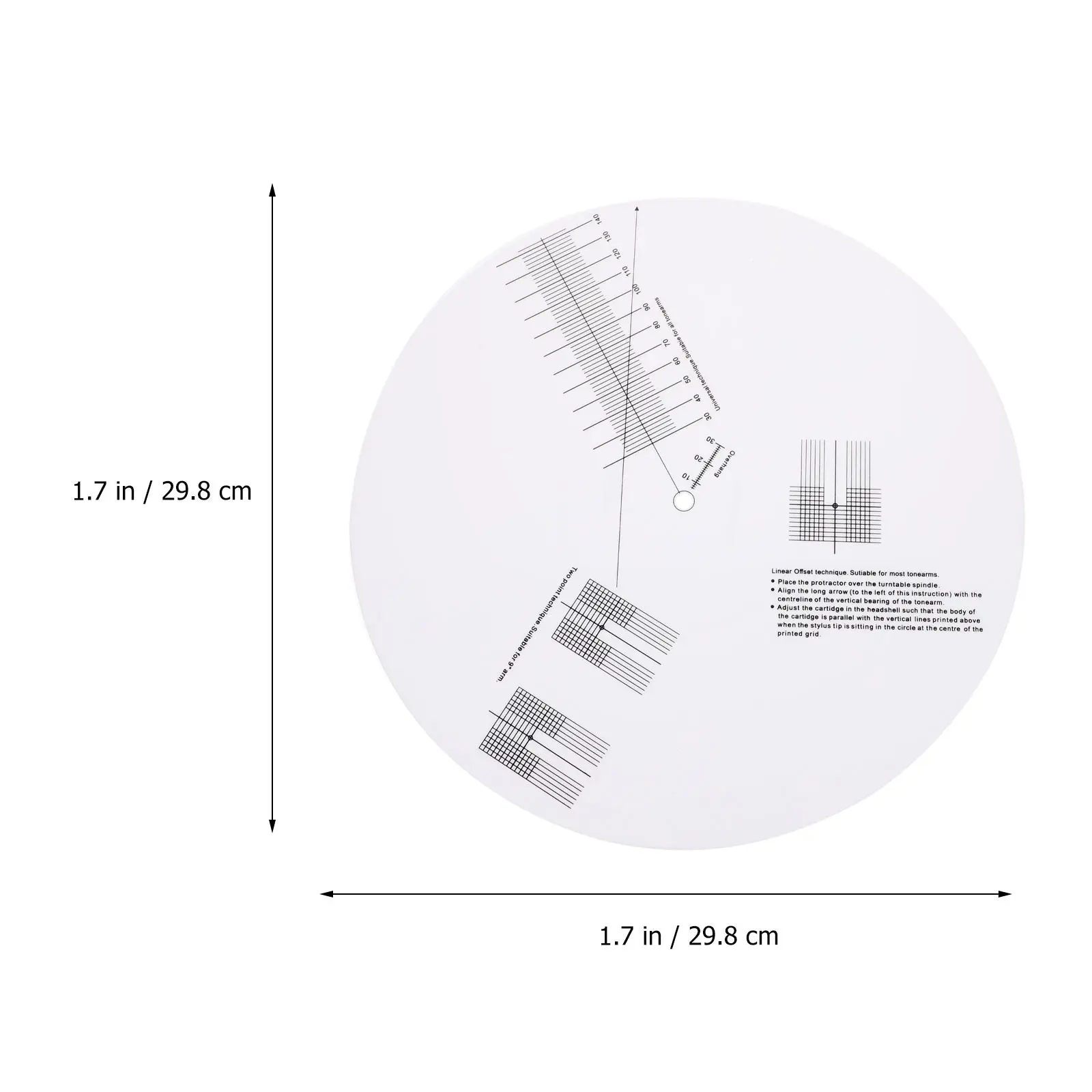 1Pcs Vinyl Record Pickup Calibration Plate Anti-Slip Professional White Acrylic Tool for Needle Adjustment Vinyl Recorder