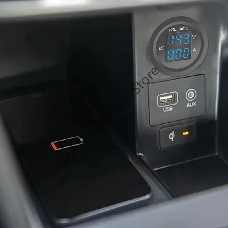 X7JF LED Digital Voltmeter Ammeter Gauge Current Meter for DC 12V-24V for Car - Image 5