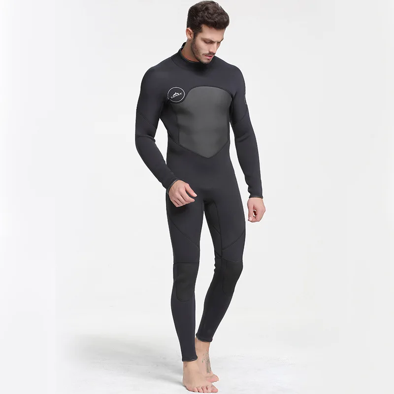 

3MM cold-proof diving suit, men's and women's warm thickened surfing suit, one-piece long-sleeved wet suit, professional snorkel