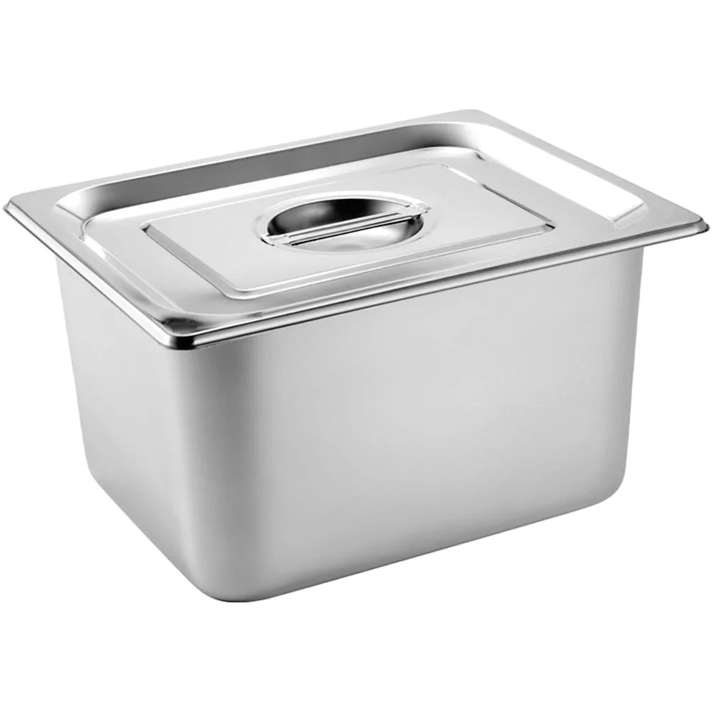 

Buffet Tray Stainless Steel Pan for Canteen Basin Steam Pot Plate Serving