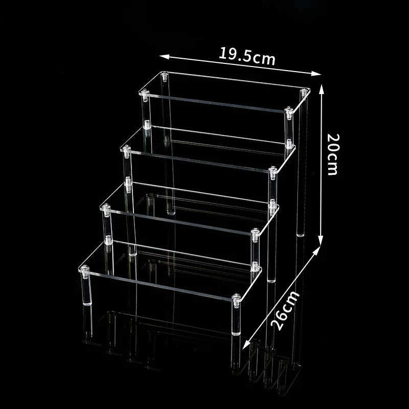 Klarer Acryl-Displayständer für Anime-Figuren, Cupcake-Regal, Organizer, Desserts, Halter, Juwelen, Display-Riser, Ständer, Parfümständer
