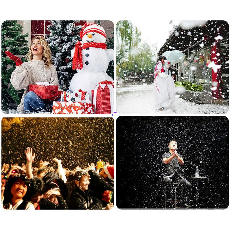 1500W เครื่องเกล็ดหิมะจําลอง Snow Sprayer สําหรับงานแต่งงานเวทีขนาดใหญ่เหตุการณ์จริงหิมะผลเขย่าหัว