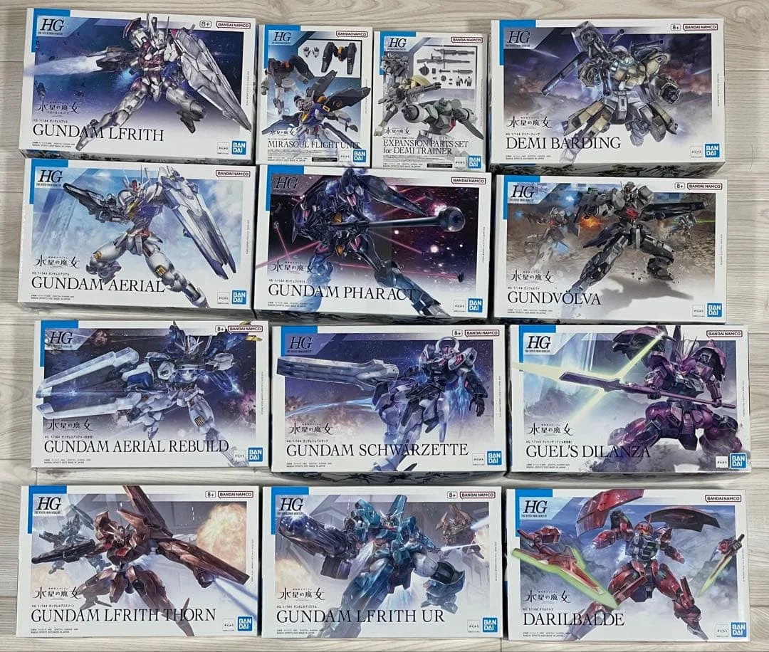 Bandai Original HG 1/144 The Witch From Mercury GUNDAM AERIAL LFRITH CALIBARN ZOWORT NAION HEAVY DILANZA Anime Action Figure