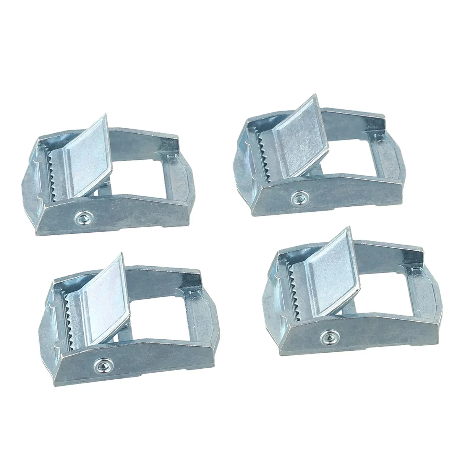 4Pcs Outdoor Camping Climbing Zinc Alloy Buckle For Heavy Duty Tie-down Cargoes Strap Fixed Tensioner Ratchet Buckle Hand Tools