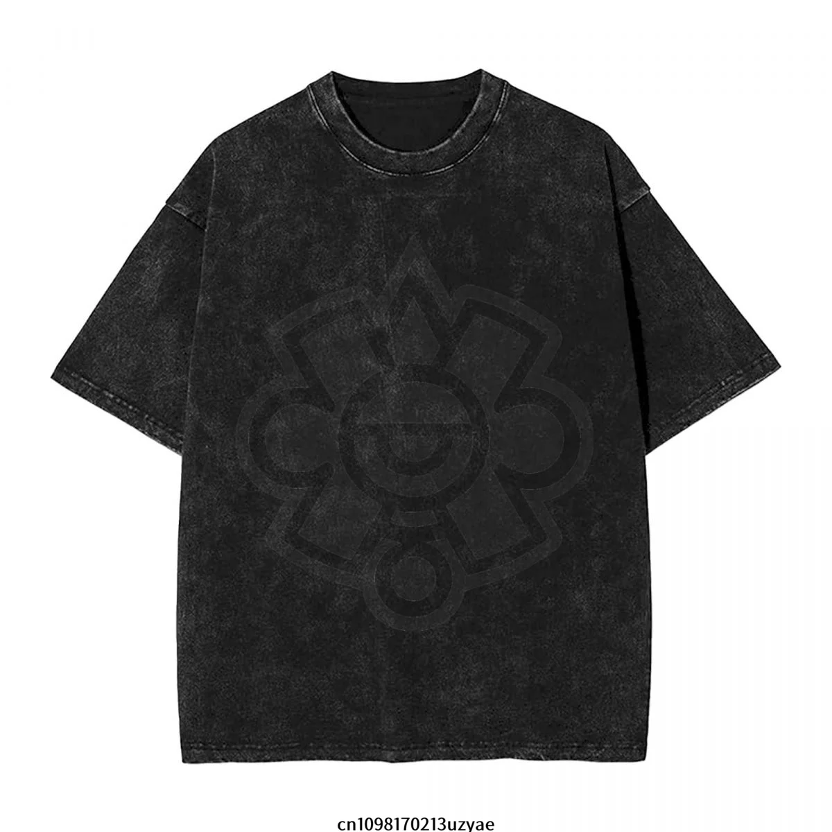 

Mayan Symbol Of Mexico Men's Vintage Cotton Short Sleeve T-Shirt Summer Hip Hop Tee shirt