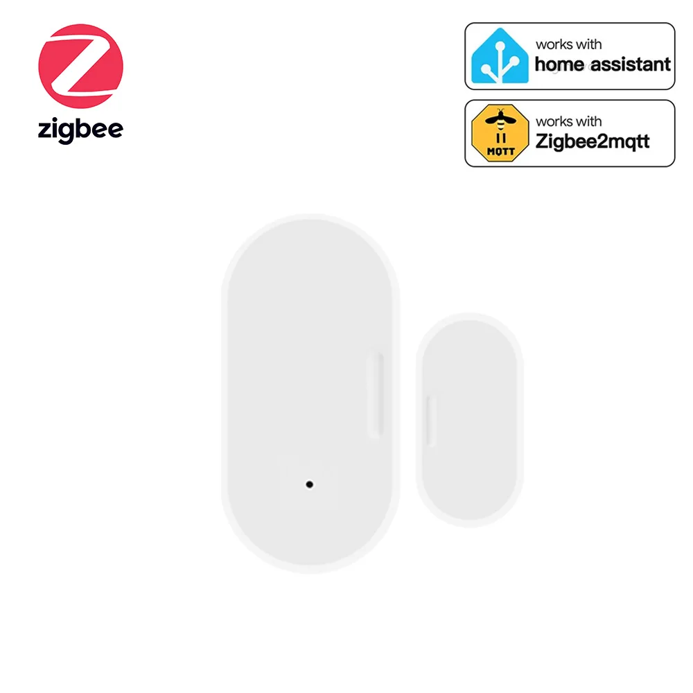 Zigbee Window Door Sensor Magnetic Security Alarms Window Detector With Battery Smart Home Voice Control Alexa Google Home