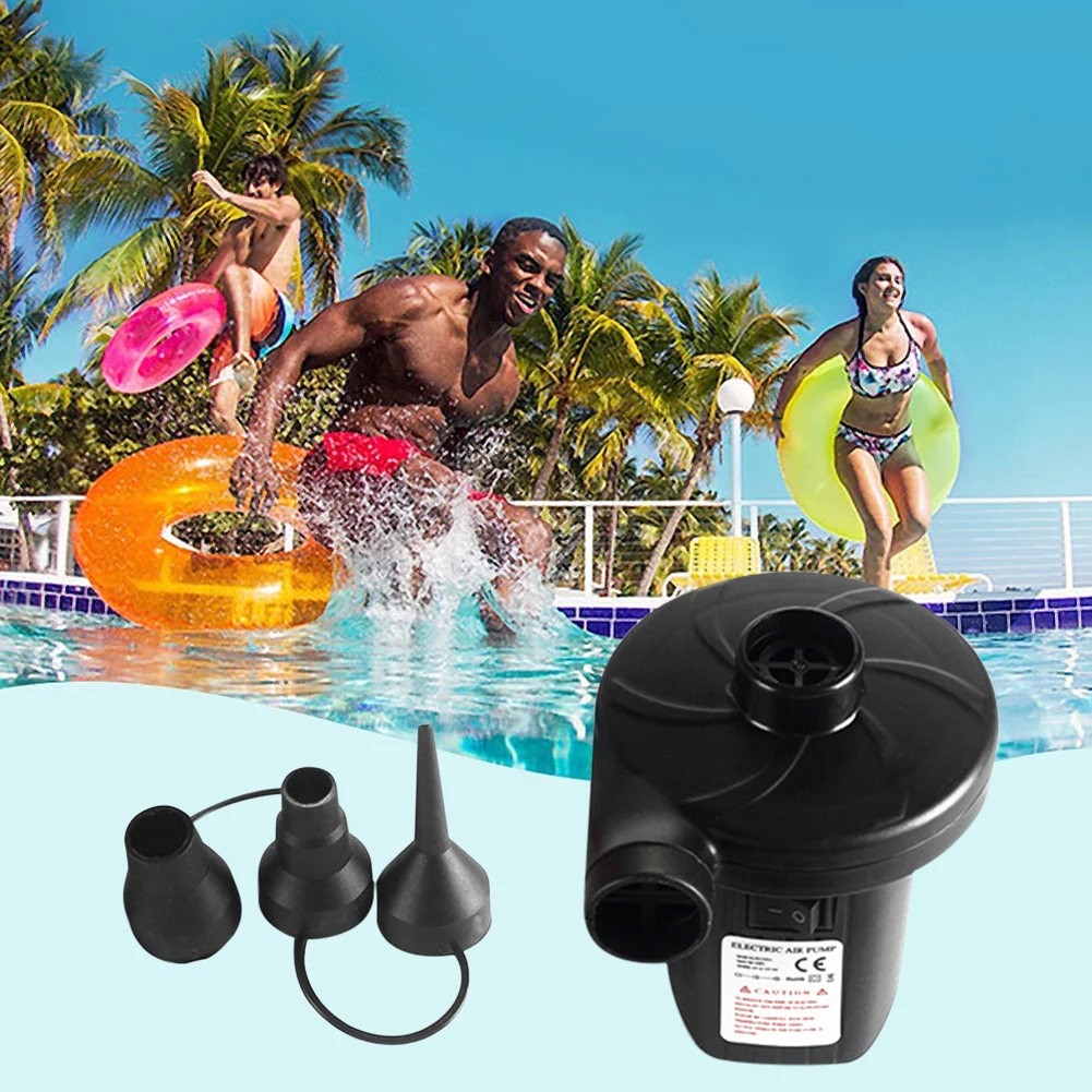2 In 1 Air Compressor Pump Quick-Fill Air Extraction Pump 220V with Nozzles Lightweight Multipurpose for Mattress Swimming Pool - view 2