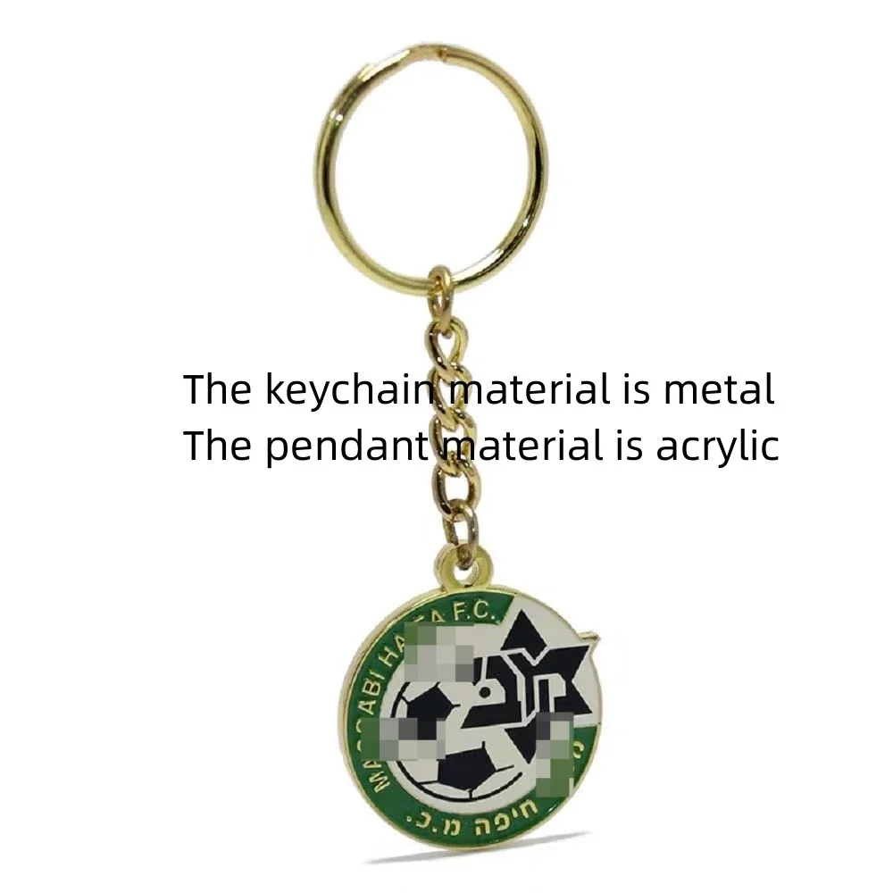 A Best-selling Metal High Quality Mhfc Keychain with Sunscreen Acrylic Pendant Material