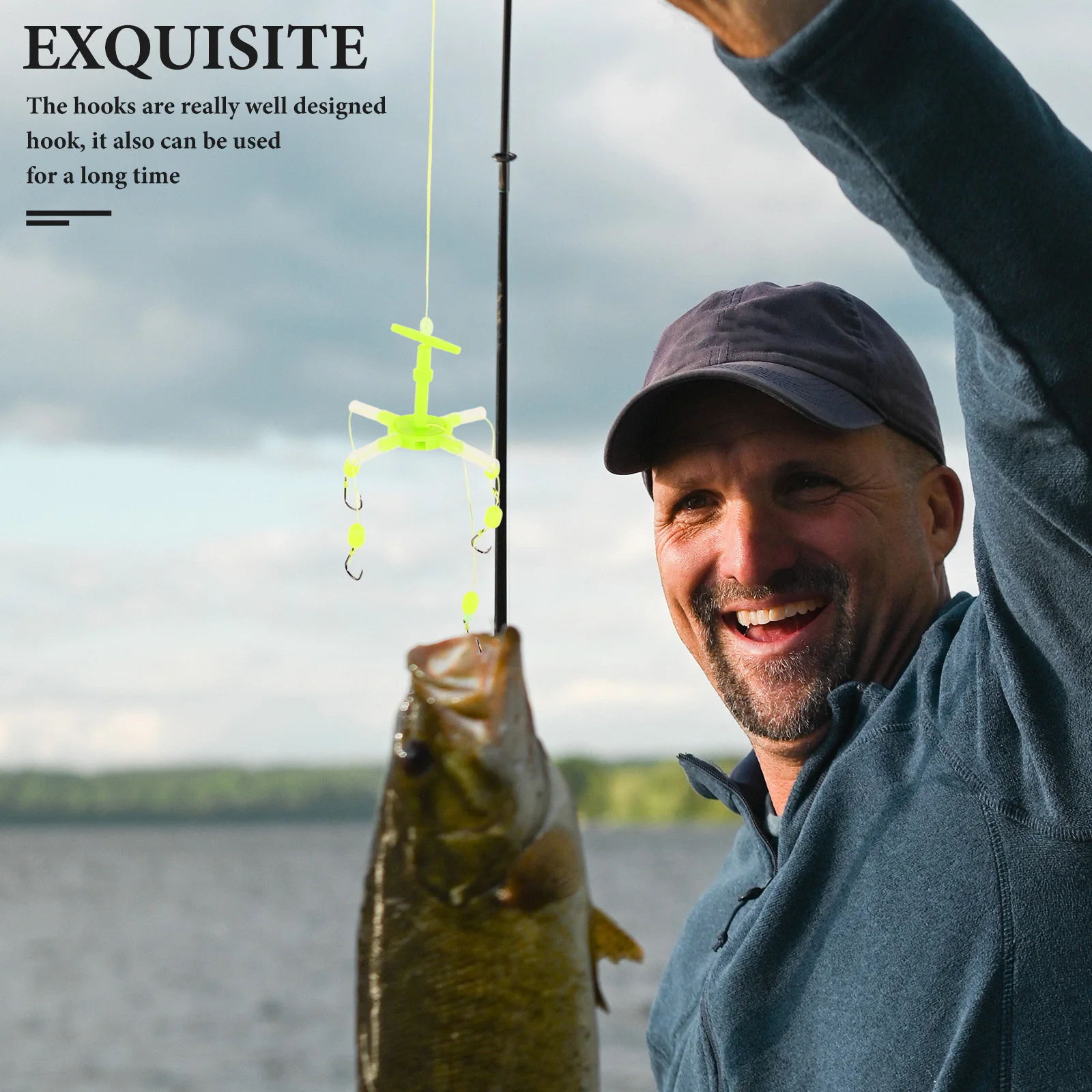 

5pcs Fishing Hooks Portable Stainless Steel Bait Hook For Freshwater Sea Angling Multi-Hook Design Fishing Supply Lure Hook