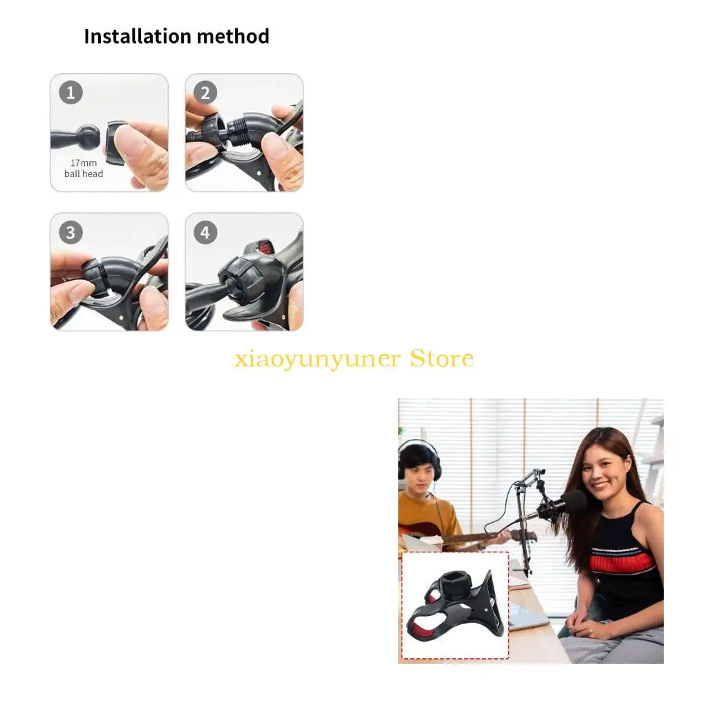 P9JB 3Pcs/set Travel Smartphone Clip Holder Cellphone Bracket Ball Head Tripod Mounting Video Recording Photography
