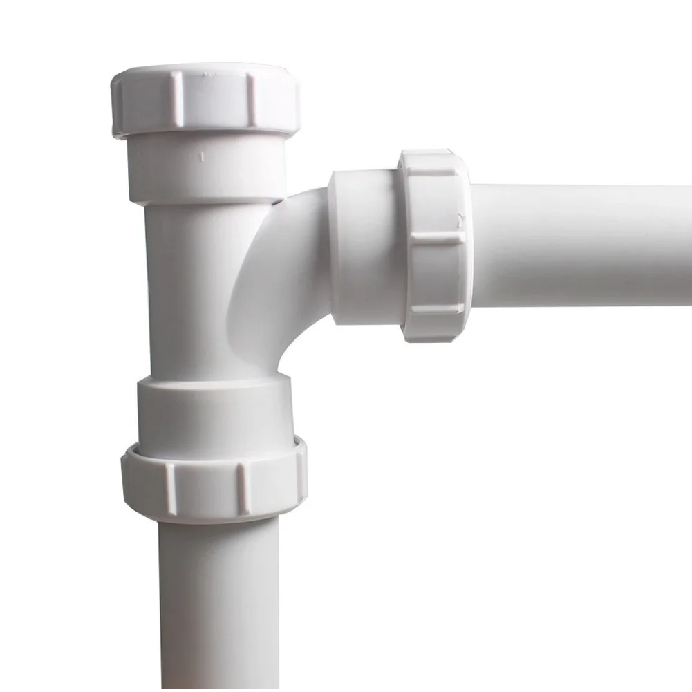 40mm White PVC Tee Pipe Fitting for Drainage Three Way Connection Leak Resistant Construction Quick Installation Ready