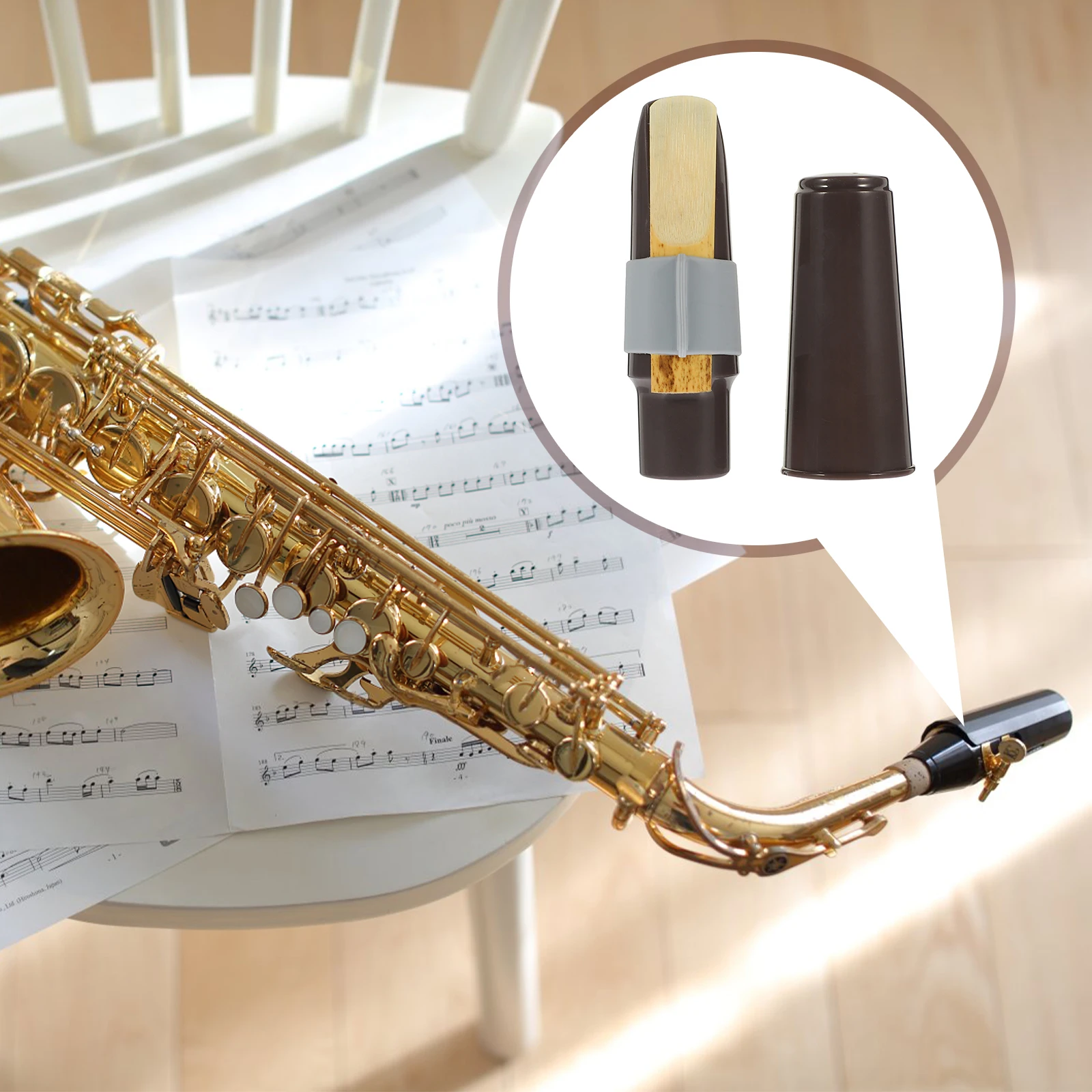 

Flute Head Hat Saxophone Beginner Alto End Cap Plug Clarinet Solid Materials Mouthpiece Wood Protective Kit