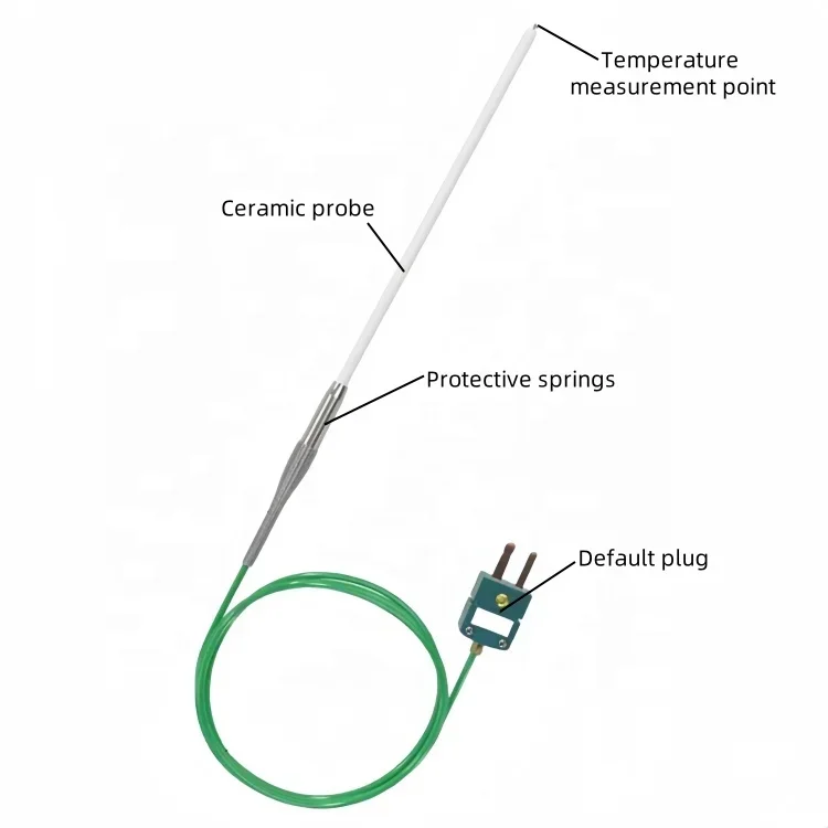 1800 degree thermocouple B R S type Pt-Rh thermocouple portable sensor 3mm dia corundum probe