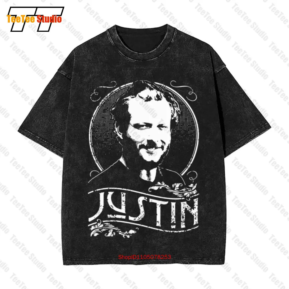 تي شيرت Bon Iver Justin Vernon Tribute Indie Rock Vintage كبير الحجم 3K3Z #1