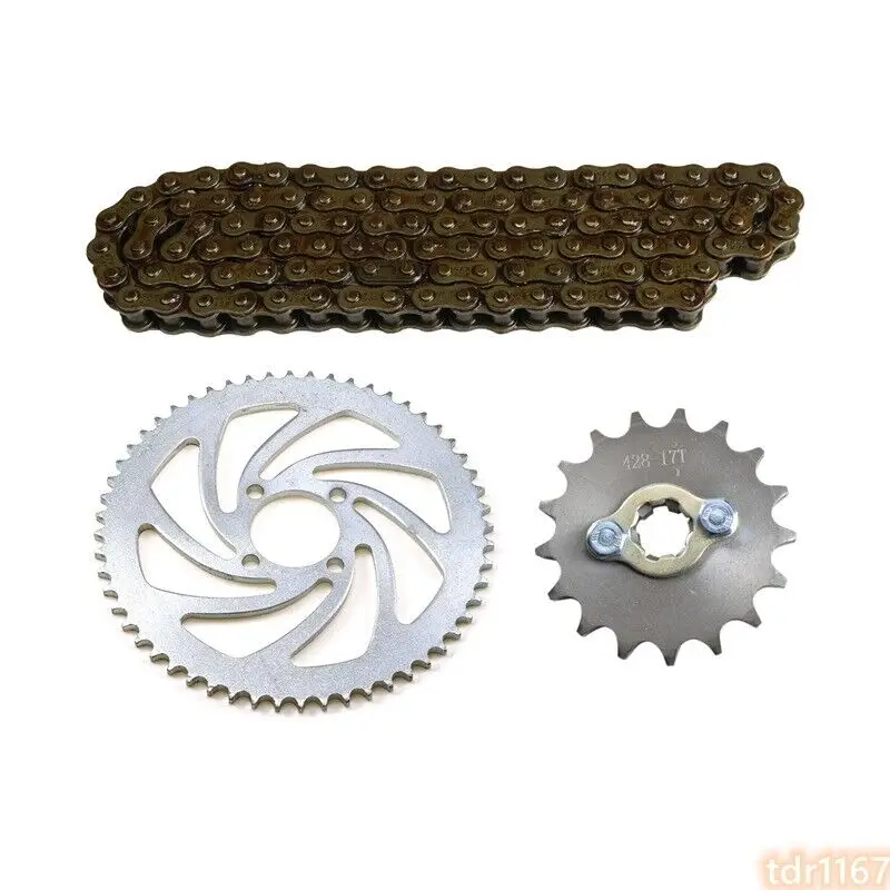 

TDPRO 56T Front 17T Rear Sprocket 428 108 Chain for Honda Yamaha Suzuki Motorcycle Pit Dirt Bike