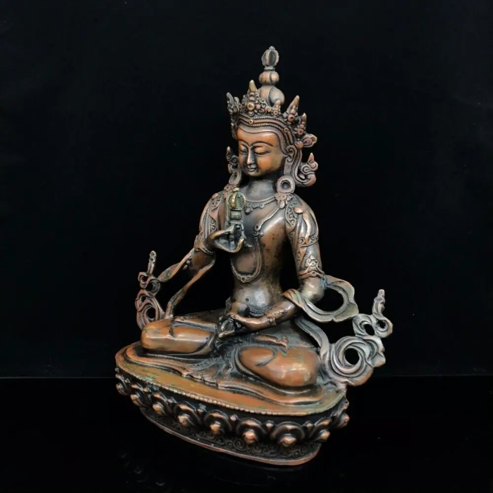 China red copper Kwan-yin Guanyin Statue handcraft Brass Buddha Statue Sculpture