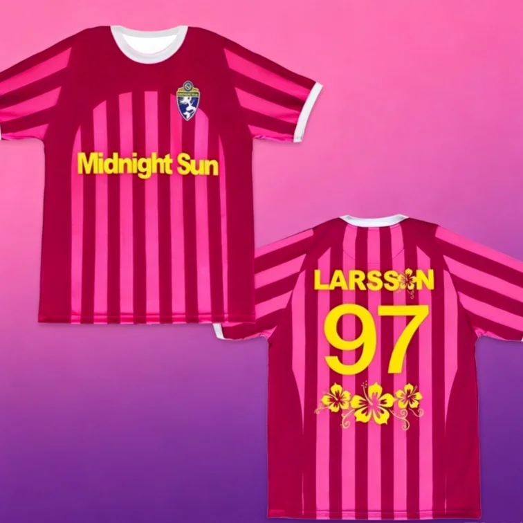 Camiseta de Fútbol 3D Zara Larsson Midnight Sun 2026 para Mujer, Transpirable, Informal, de Manga Corta, para Fans, Familiares y Niños