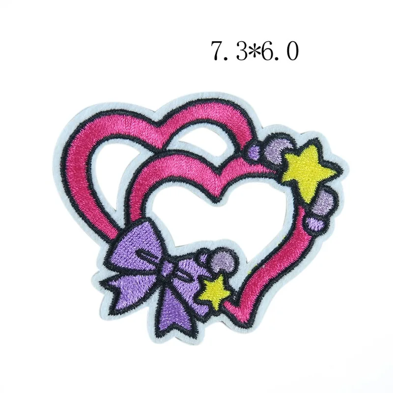Computer Embroidery Rainbow Love Love Embroidery Label Children's Clothing Accessories Adhesive Patch Sticker Spot Embroidery
