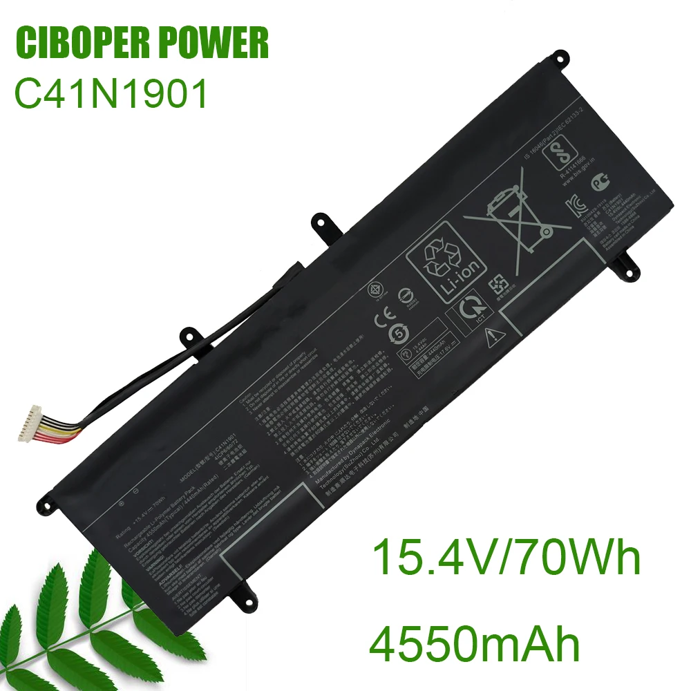 CP Laptop Battery 0B200-03520100 0B200-03520000 C41N1901 70Wh For ZenBook Duo UX481FA UX481FL UX481F UX481FLY UX4000F UX4000FL