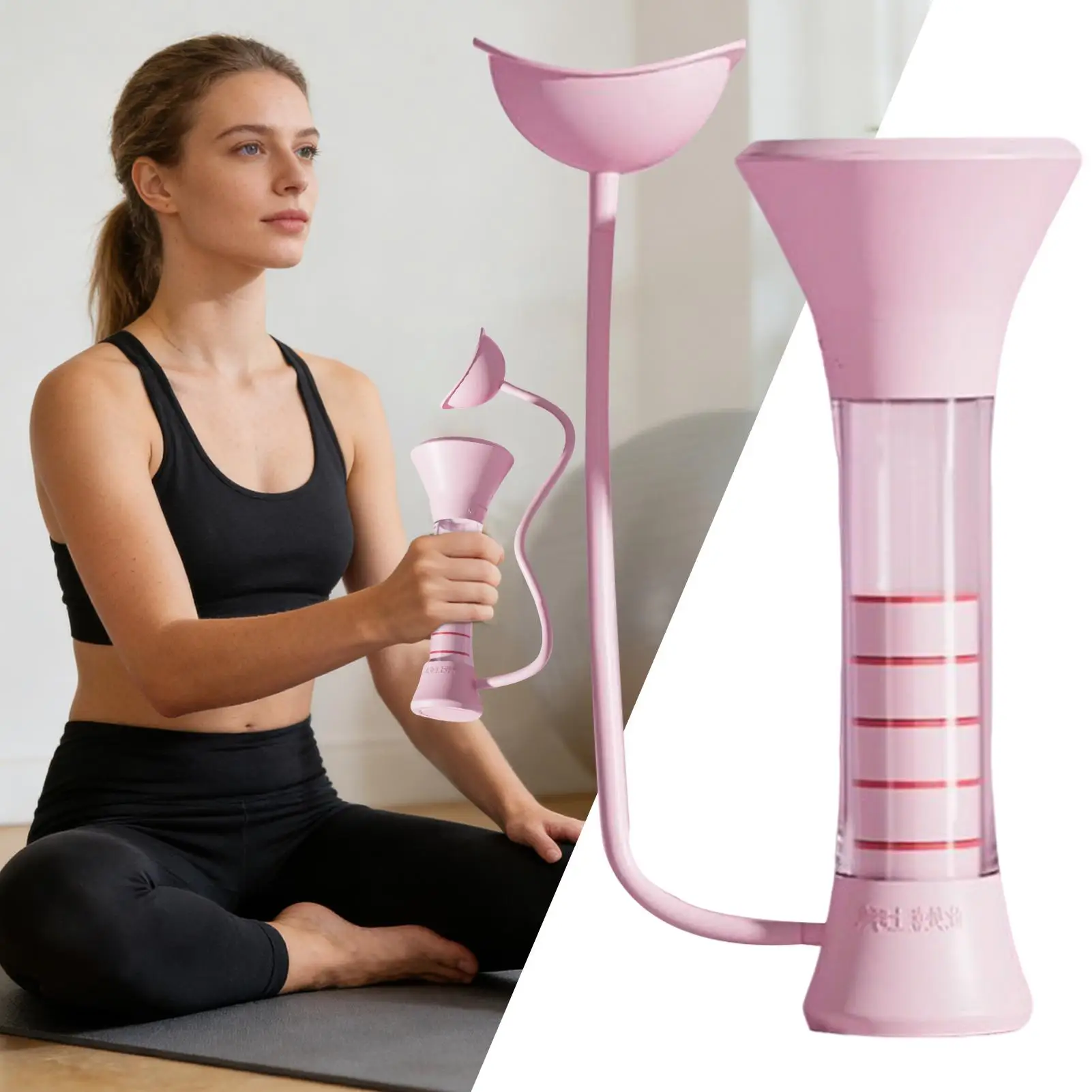 Breathing Trainer Type-C Charging Adjustable Strength Trainer Abdominal Training Dumbbell For Adults Men Women Home Office image 3
