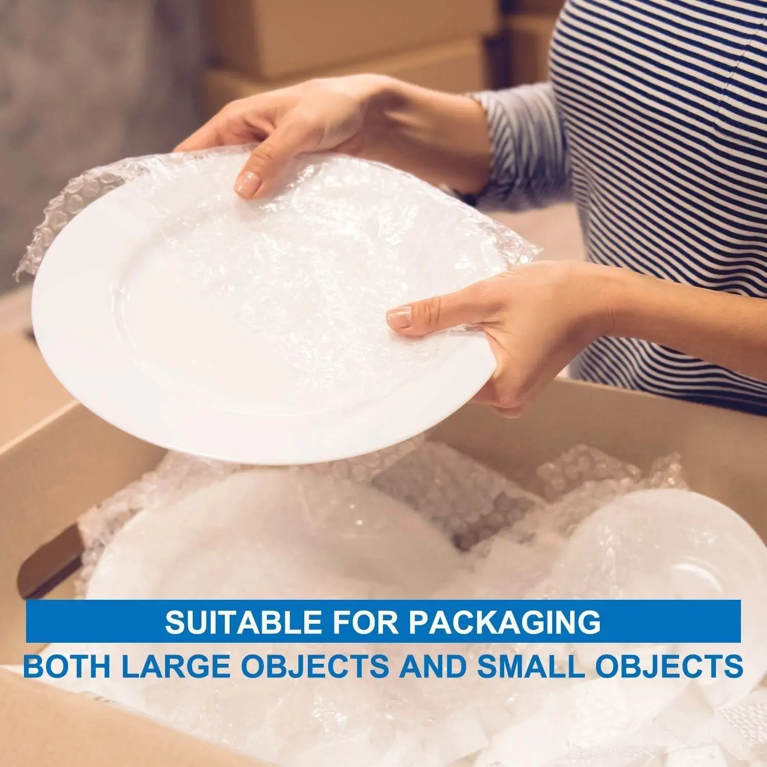 Double-Layer Bubble Film Roll 35cm/40cm Width 15m Long Mail Box Filler Express Packaging Fragile Label Protection view 5
