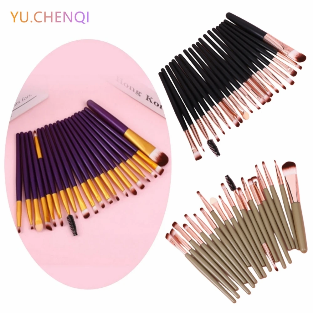 

20Pcs Makeup Brush Set Concealer Blusher Loose Powder Smudge Eye Shadow Eyeliner Foundation Brush Women Cosmetic Beauty Tools