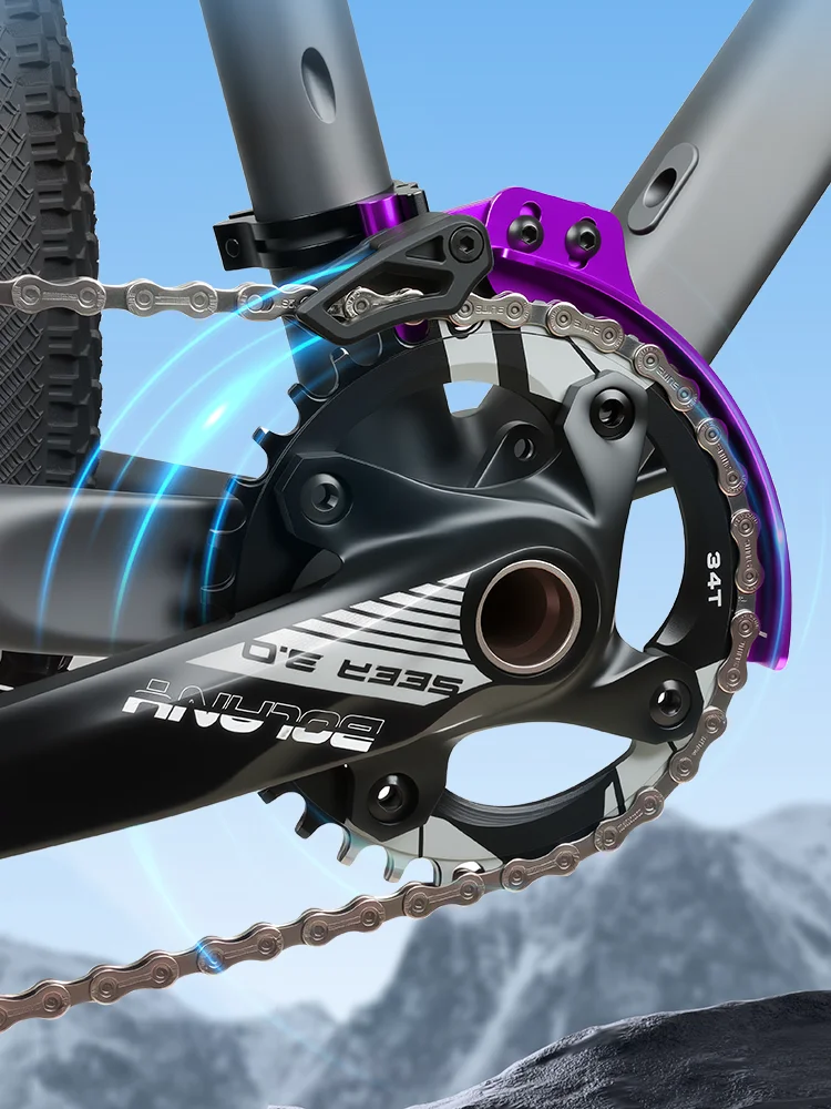 AliExpress BOLANY Bicycle Chain Stabilizer Crankset Guard Aluminum Alloy Chain Protector Anti-Drop Dustproof Protector for MTB Road Bike