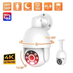 Techage HD 5MP POE IP Camera Smart AI Security Camera Outdoor impermeabile Audio bidirezionale per CCTV Video Surveillance NVR Kit