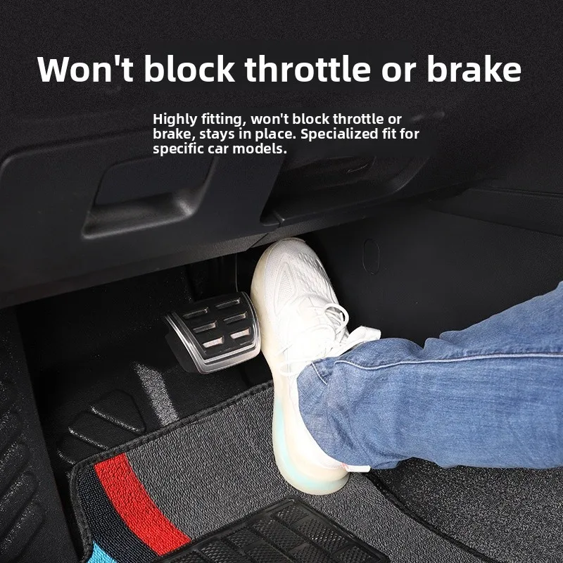 

Full-Coverage TPE Car Floor Mats Cusized for New And Old Models Luxury Vehicle Carpet Accories with Silk Circle Design