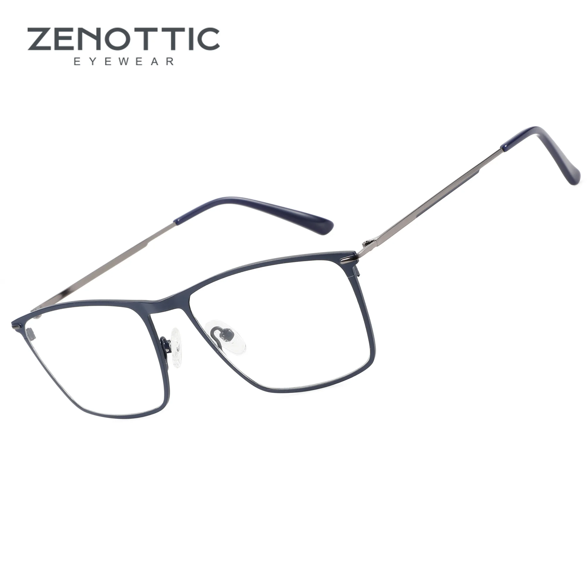 

ZENOTTIC Men High Quality Metal Glasses Square Myopia Prescription Eyeglasses Frames 2023 Non-Prescription Eyewear M23302