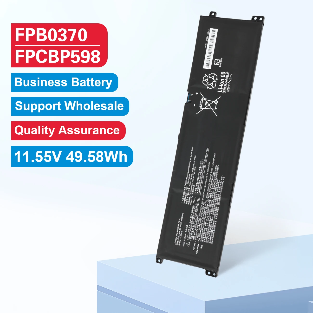 

FPCBP598 FPB0370 Laptop Battery For Fujitsu FMV LIFEBOOK CH75/G3 CH90/G3 WC1/G3 CP829150-01 CP829150-02 11.55V 4293mAh/49.58Wh