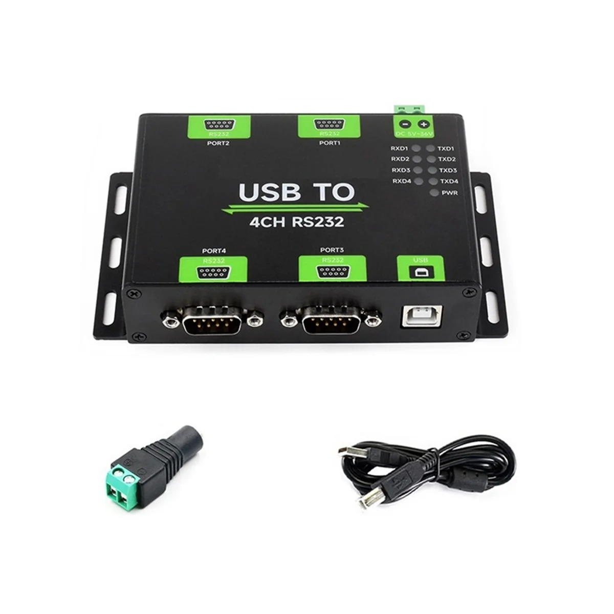 USB To 4CH RS232 Converter USB To Serial Adapter FT4232HL,Male Port_N34R