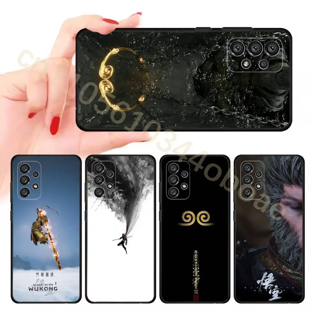

B-BlackMyth W-Wukong Phone Case for Samsung Galaxy A20,21s,22,31,32,52,71,80,A91,5G Colorful Cover Smartphone Pretty