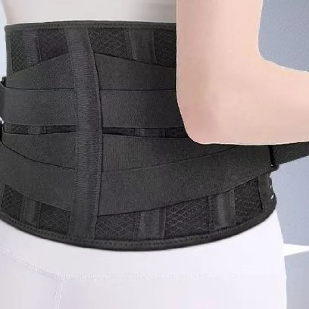 

Регулируемые дышащие подтяжки для талии, противоскользящие сетчатые подтяжки с 16 отверстиями, поддерживающий пояс, 6 останов, двойной тренажер для талии, фитнес